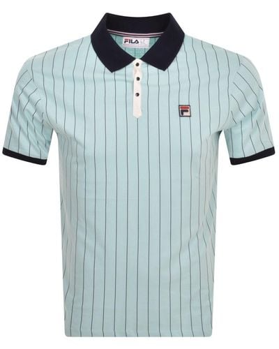 Fila Classic Stripe Polo T Shirt - Blue