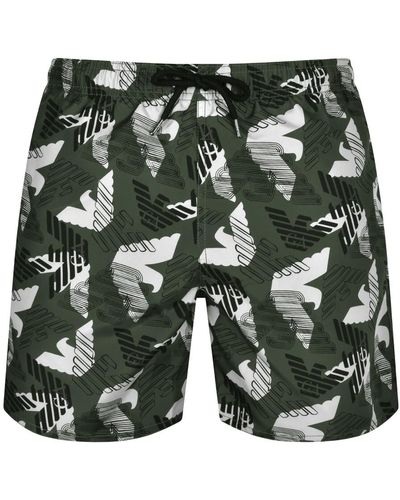 Armani Emporio Logo Swim Shorts - Green