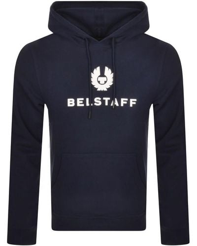Belstaff Signature Logo Hoodie - Blue
