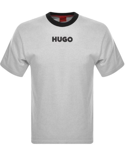 HUGO Daktai Crew Neck T Shirt - Gray