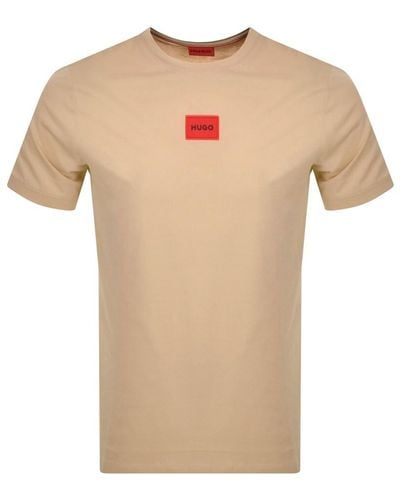 HUGO Diragolino212 T Shirt - Natural