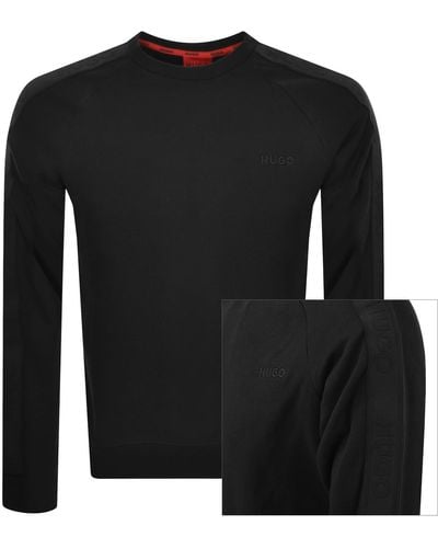 HUGO Lounge Tonal Sweatshirt - Black