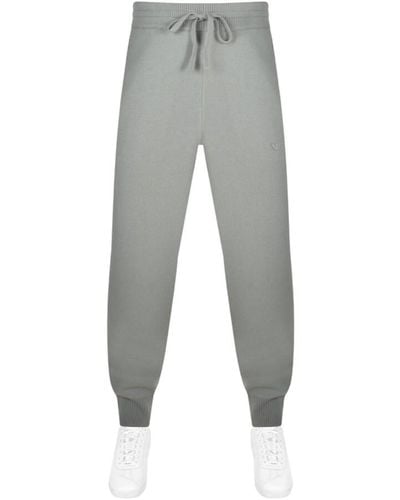 Armani Emporio Knitted jogging Bottoms - Grey