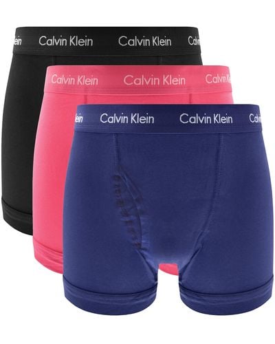 Calvin Klein Underwear 3 Pack Trunks - Blue