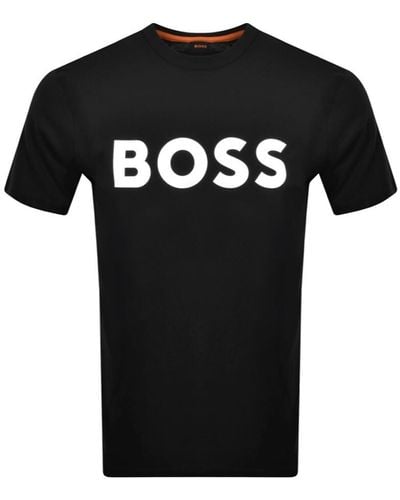 BOSS Boss Thinking 1 Logo T Shirt - Black