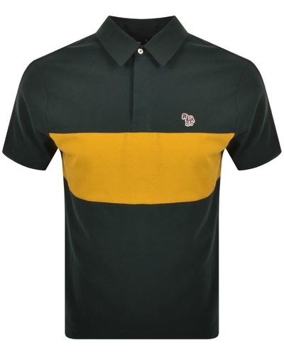Paul Smith Ps By Color Block Polo T Shirt - Green