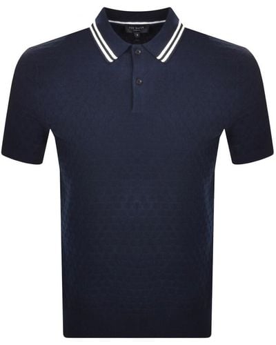 Ted Baker Sellers Polo T Shirt - Blue