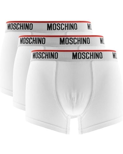 Moschino Underwear 3 Pack Trunks - White