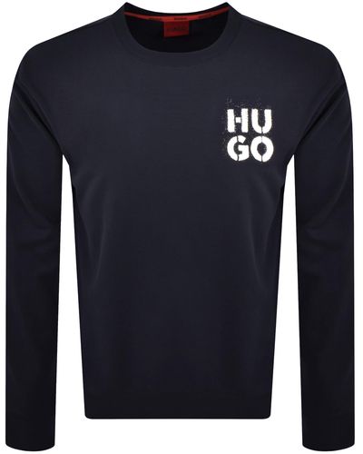 HUGO Spray Logo Sweatshirt - Blue