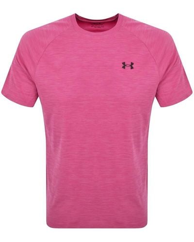 Under Armour Tech Textured T Shirt - Pink