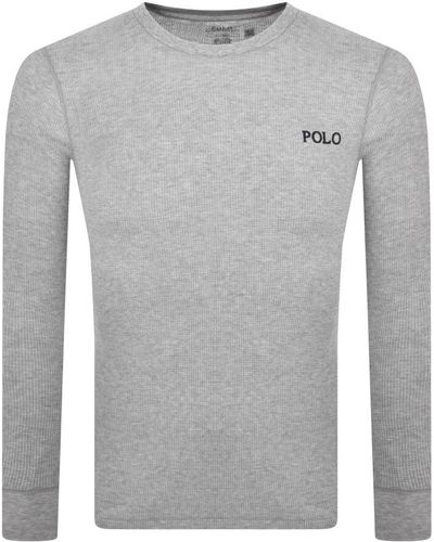 Ralph Lauren Long Sleeve Logo T Shirt - Grey