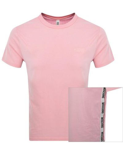 Moschino Logo T Shirt - Pink