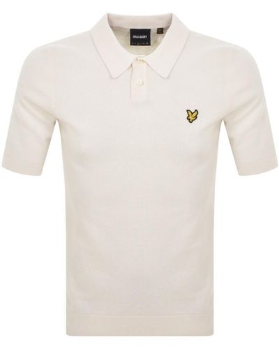 Lyle & Scott Knitted Polo T Shirt - White