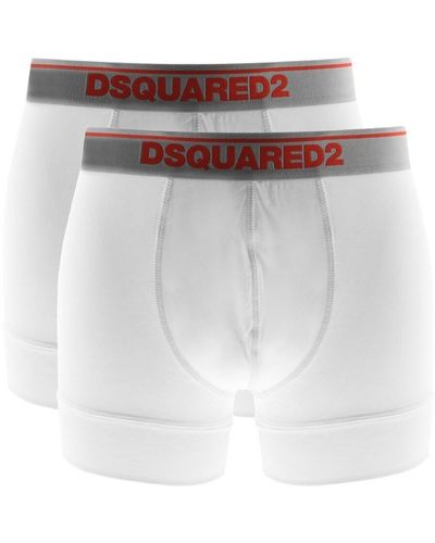 DSquared² Underwear Double Pack Trunks - White