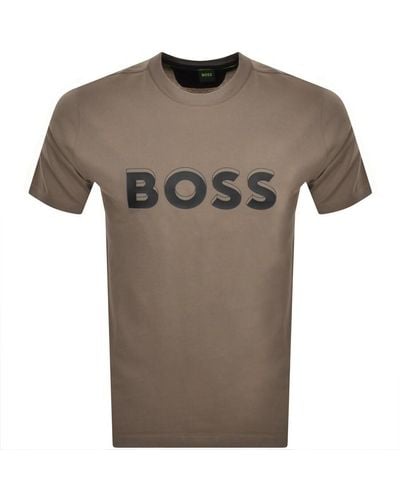 BOSS Boss Teeos 1 T Shirt - Gray