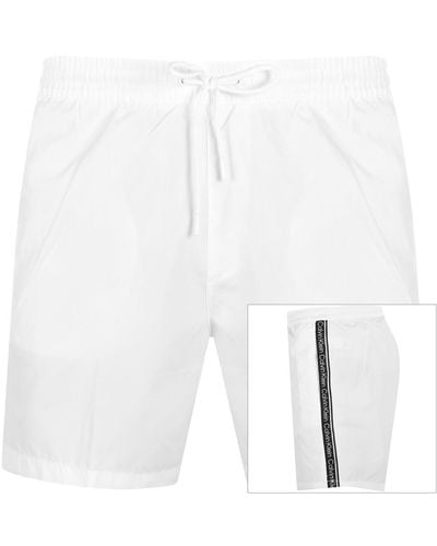 Calvin Klein Logo Swim Shorts - White