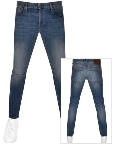 G-Star RAW Raw 3301 Slim Fit Jeans Mid Wash - Blue