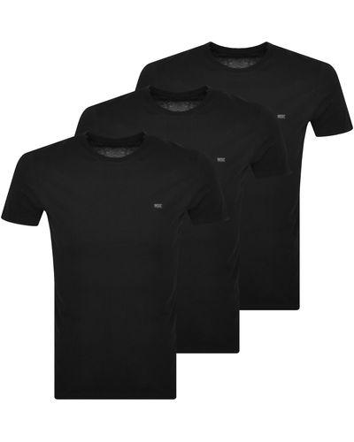 DIESEL Umtee Jake 3 Pack T Shirts - Black