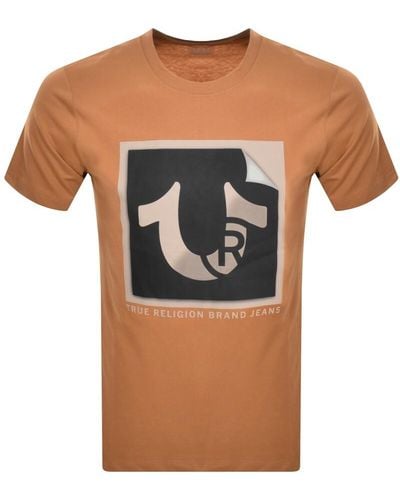 True Religion Peeling Horseshoe T Shirt - Brown