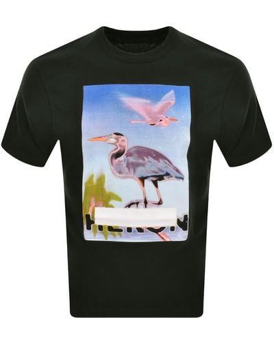 Heron Preston Censored Heron Logo T Shirt - Black
