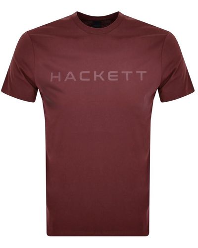 Hackett London Logo T Shirt - Red