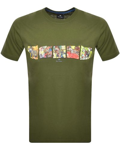 Paul Smith Logo T Shirt - Green