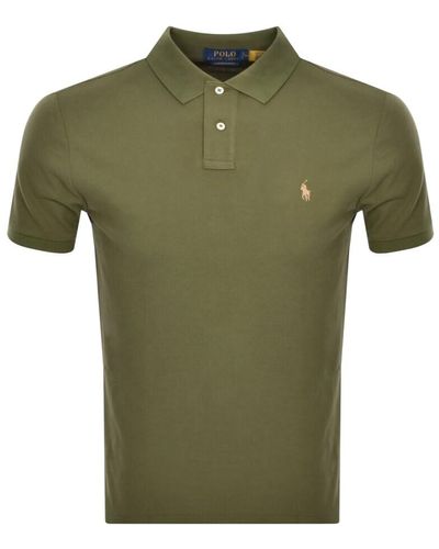 Ralph Lauren Custom Slim Polo T Shirt - Green