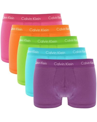Calvin Klein Underwear 5 Pack Trunks - Green