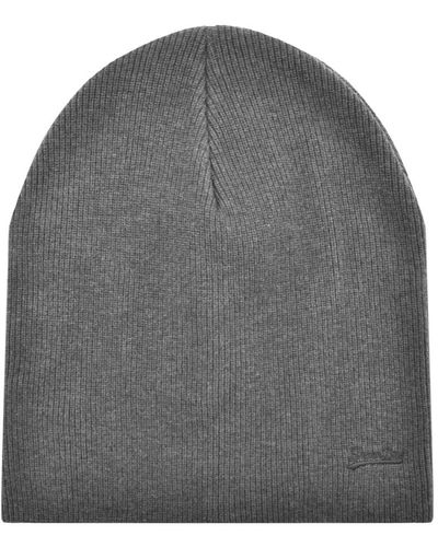 Superdry Knit Beanie Hat - Gray