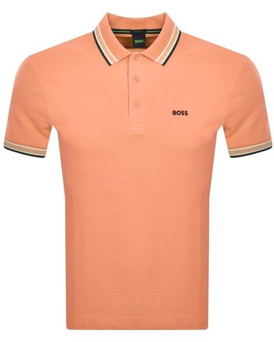 BOSS Boss Paddy Polo T Shirt - Orange