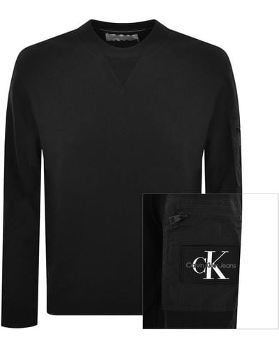 Calvin Klein Jeans Contrast Panel Sweatshirt - Black