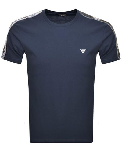 Armani Emporio Logo T Shirt - Blue