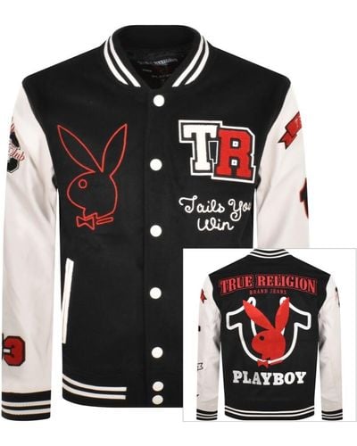 True Religion X Playboy Varsity Jacket - Red