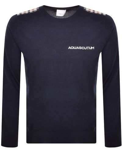 Aquascutum London Knit Jumper - Blue