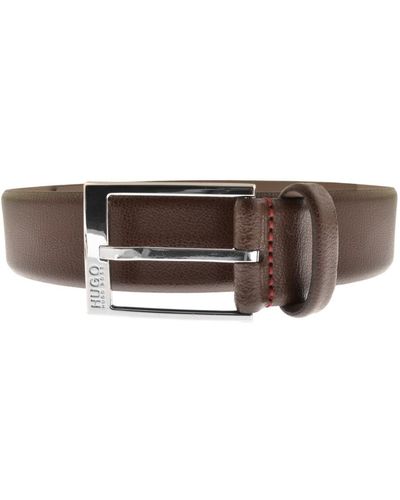 HUGO Gellot Leather Belt - Brown