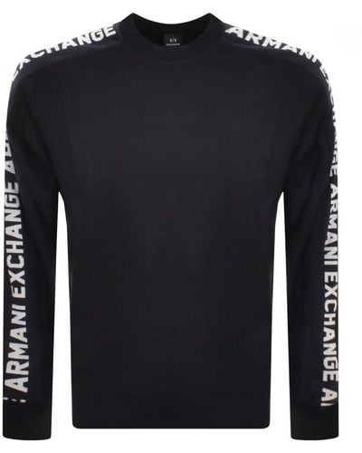 Armani Exchange Logo Tape Sweatshirt - Black