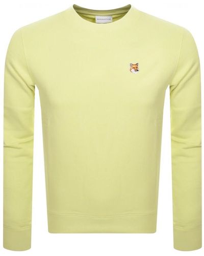 Maison Kitsuné Fox Head Sweatshirt - Yellow