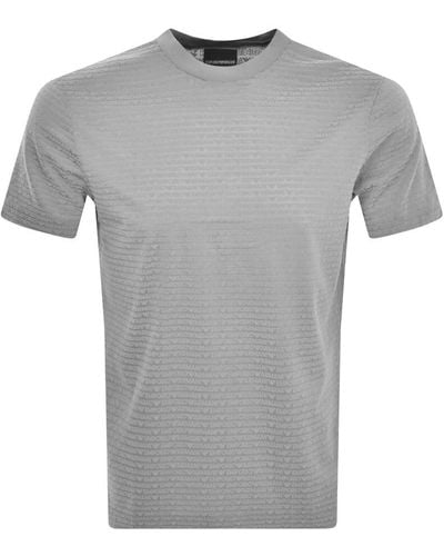 Armani Emporio Crew Neck Logo T Shirt - Gray