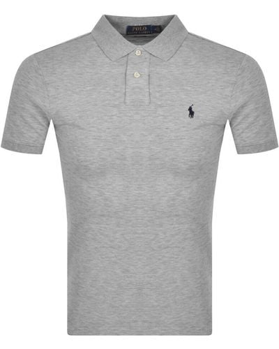 Ralph Lauren Slim Fit Polo T Shirt - Gray