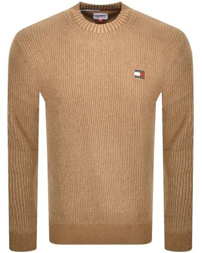 Tommy Hilfiger Tonal Xs Badge Knit Sweater - Brown