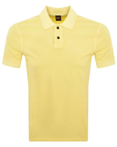 BOSS Boss Prime Polo T Shirt - Yellow