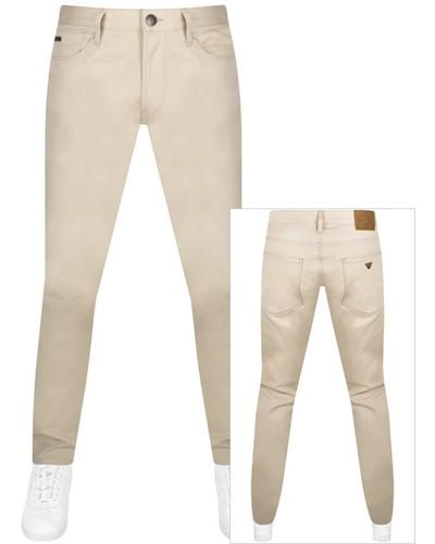 Armani Emporio J06 Slim Fit Pants - Natural