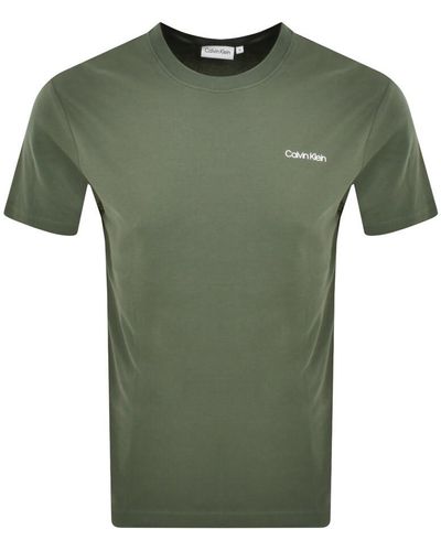 Calvin Klein Interlock T Shirt - Green