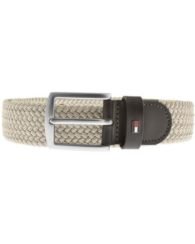 Tommy Hilfiger Denton Elastic Braided Belt - Natural