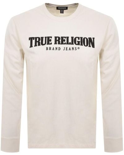 True Religion Long Sleeve Arch T Shirt - White