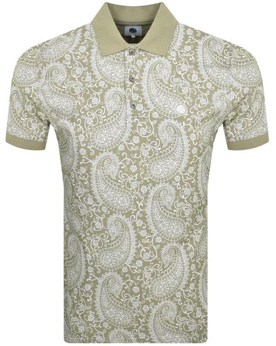 Pretty Green Pretty Paisley Polo T Shirt - Grey