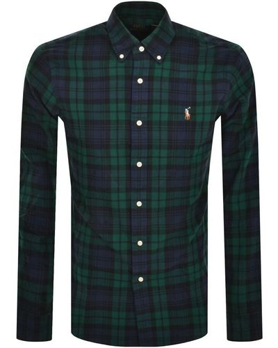 Ralph Lauren Long Sleeved Check Shirt - Green