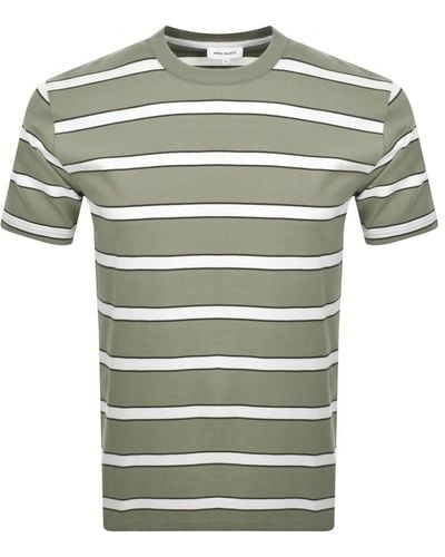 Norse Projects Stripe T Shirt - Green