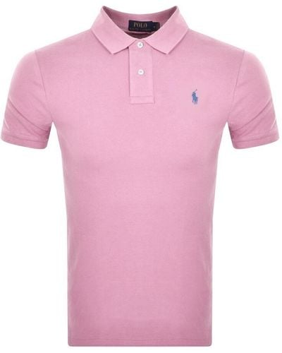 Ralph Lauren Slim Fit Polo T Shirt - Pink
