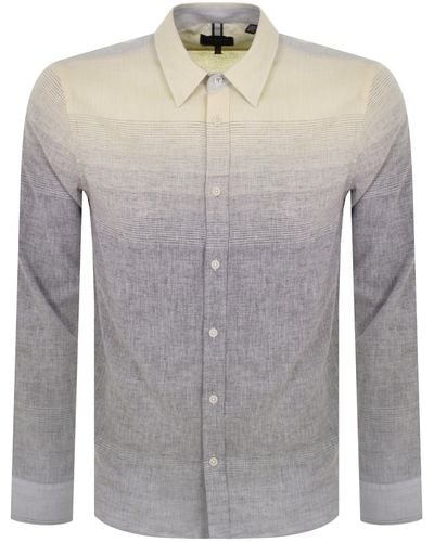 Ted Baker Regular Ombre Long Sleeve Shirt - Grey